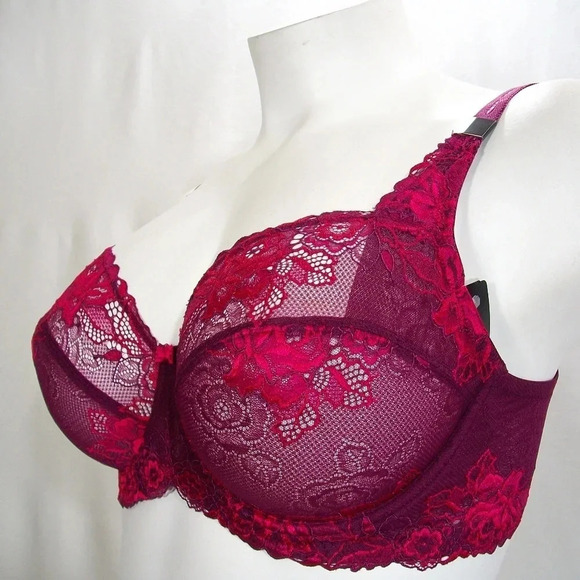 32DDD Paramour by Felina Madison UW‎ Bra Grape Wine NWT - Picture 3 of 11